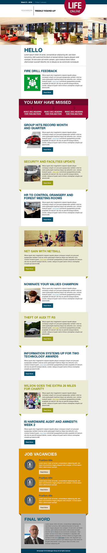 HTML Email Template - Front-End Web Developer